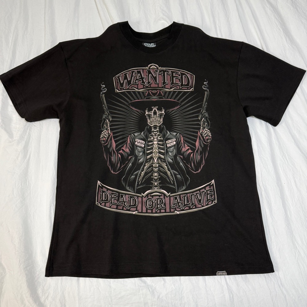 Wanted Dead or Alive Black Graphic T-Shirt